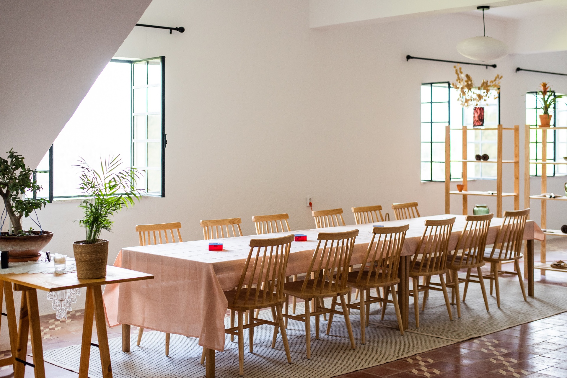 Dining table at Bela retreat